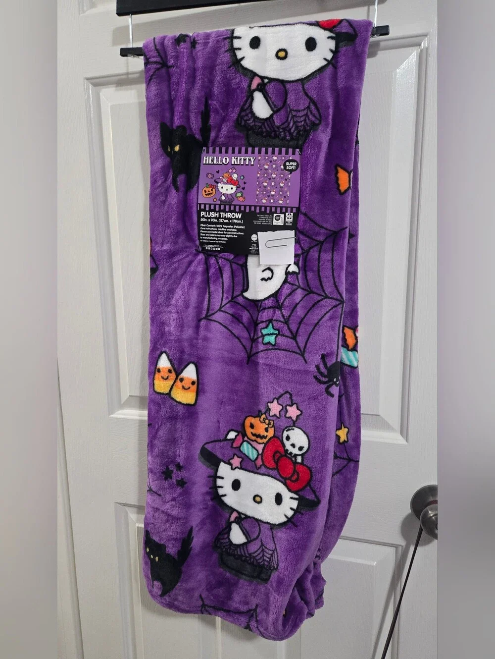 Hello Kitty Halloween Plush Throw - Purple 50x70